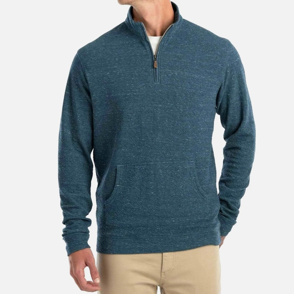 Johnnie-O  Men's Robb 1/4 Zip Long‎ Sleeve Pullover in Mariner